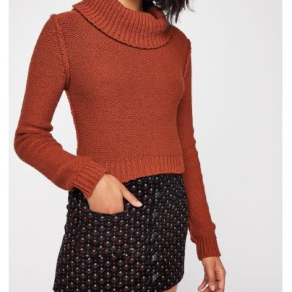 NWT Free People Black Printed Joanie Cord Skirt - Picture 2 of 8